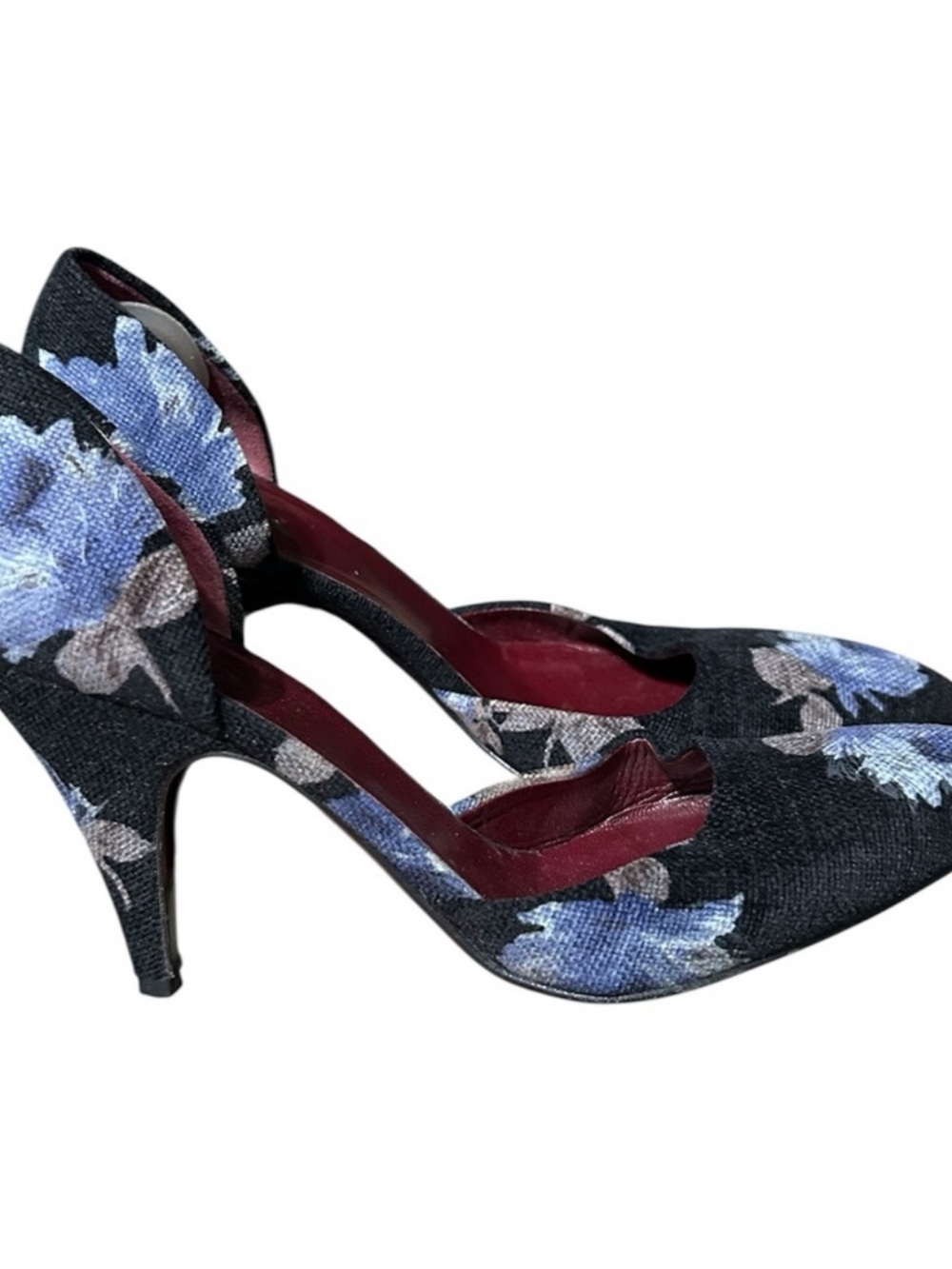 Prada Floral Fabric Pumps Heels – Designer Shoes – Size 38
